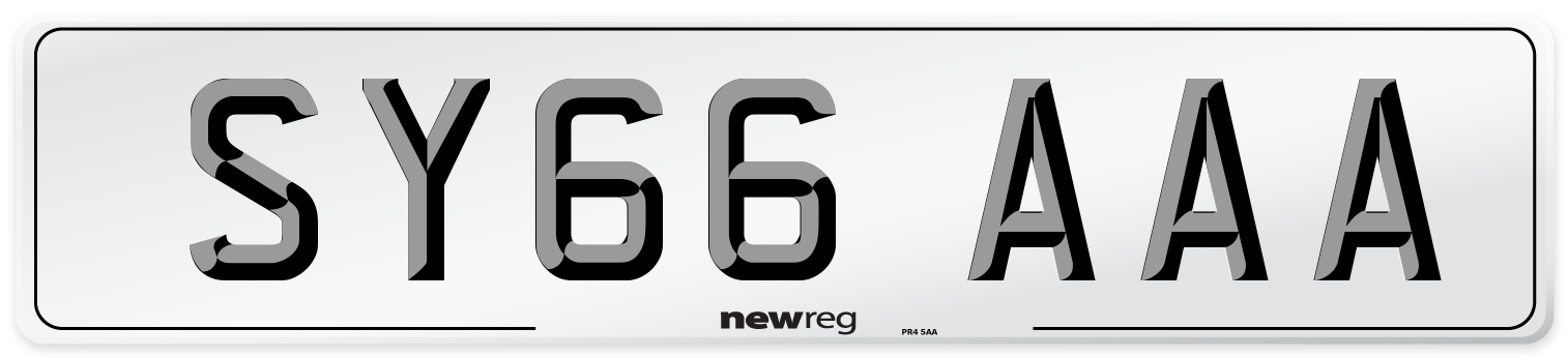 SY66 AAA Number Plate from New Reg